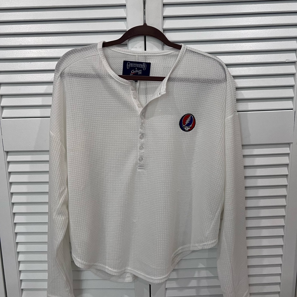 Grateful Dead Women’s Oversized waffle knit shirt Section 119 SYF